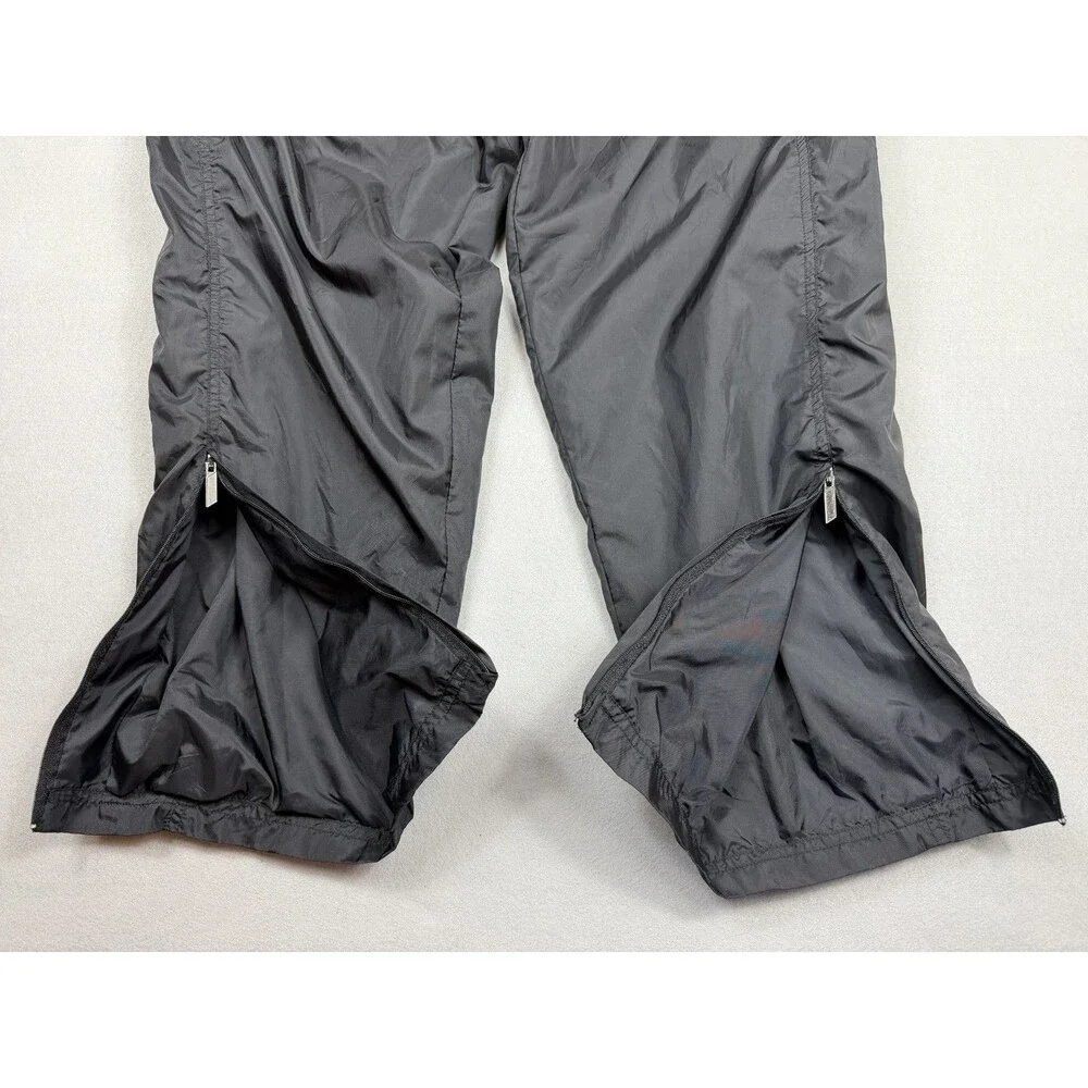 Vintage Reebok Men's Black Windbreaker Track Pants Size Small Zip Ankle Y2K